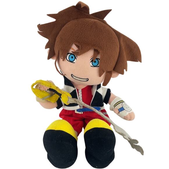 Vintage Kingdom Hearts Disney Sora Plush Stuffed Toy RARE Pre-Owned